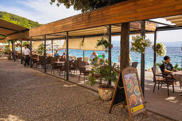 Pláže Moščenička Draga, Istrie, Chorvatsko