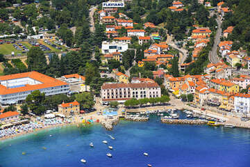 Apartmány Flaviano - letecký pohled, Moščenička Draga, Istrie, Chorvatsko