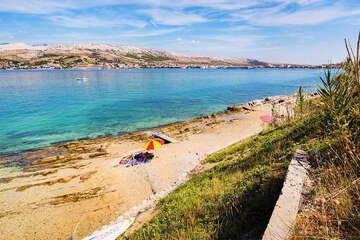 Apartmány Borka - pláž pod domem, město Pag, ostrov Pag, Chorvatsko