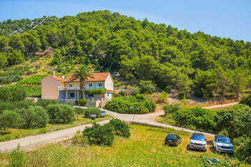 Apartmány Agava - příjezdová cesta k domu, jižní zátoky, ostrov Hvar, Chorvatsko