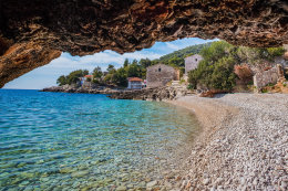 Apartmány Ribar - oblázková pláž, jižní zátoky, ostrov Hvar, Chorvatsko