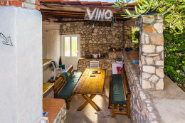 Apartmány Zorana - společné posezení, Dingač-Borak, poloostrov Pelješac, Chorvatsko