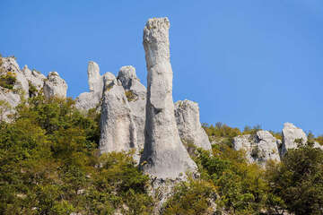 Přírodní park Učka - kaňon Vela Draga, Istrie, Chorvatsko