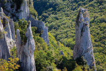 Přírodní park Učka - kaňon Vela Draga, Istrie, Chorvatsko