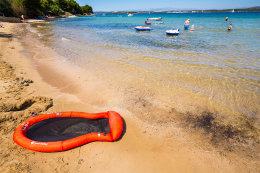 Mobilhome Klanac - písečná pláž Klanac 150 m od domku, Tkon, ostrov Pašman, Chorvatsko