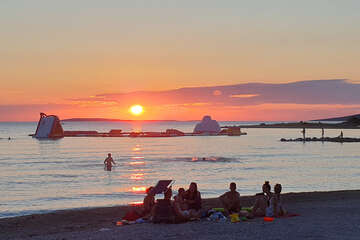 Povljana - pláž Dubrovník, ostrov Pag, Chorvatsko