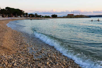 Povljana - pláž Dubrovnik, ostrov Pag, Chorvatsko