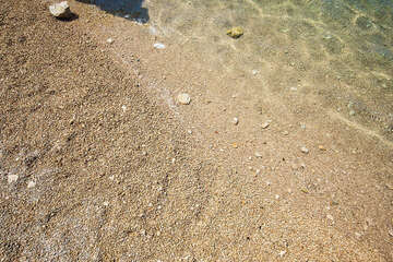 Vodice - pláž v centru - detail, Šibenická riviéra, Chorvatsko