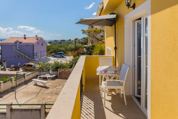 Apartmán Kornelija - balkon dostupný z první a druhé ložnice, Tkon, Pašman, Chorvatsko
