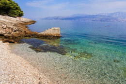 Apartmány Čempres - oblázková pláž 320 m od domu, letovisko Postira, ostrov Brač