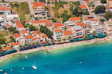 Gradac - letecký pohled, Makarská riviéra, Chorvatsko