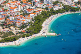 Apartmány Promajna - letecký pohled, Makarská riviéra, Chorvatsko