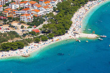 Apartmány Promajna - letecký pohled, Makarská riviéra, Chorvatsko