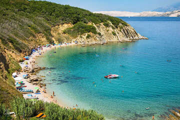 Pag-Bošana - pláže, ostrov Pag, Chorvatsko