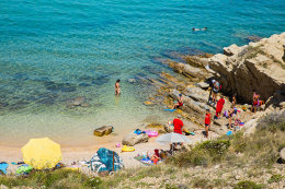 Pag-Bošana - pláže, ostrov Pag, Chorvatsko