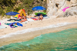 Pag-Bošana - pláže, ostrov Pag, Chorvatsko