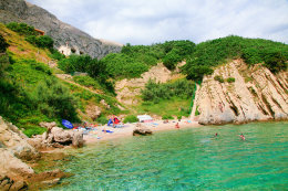 Pag-Bošana - pláže, ostrov Pag, Chorvatsko