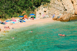 Pag-Bošana - pláže, ostrov Pag, Chorvatsko