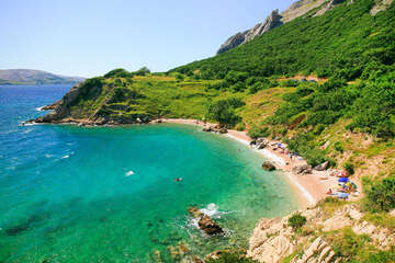 Pag-Bošana - pláže, ostrov Pag, Chorvatsko