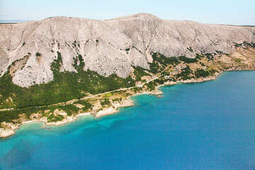 Pag-Bošana - pláže, ostrov Pag, Chorvatsko