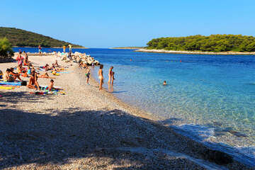 Apartmán Racek - oblázková pláž 60 m od domu, Maslinica, ostrov Šolta, Chorvatsko