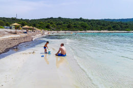 Písečná pláž Sakarun, Soline, Dugi Otok, Chorvatsko