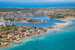 Apartmány Dalija - letecký pohled, Nin, Zadarská riviéra, Chorvatsko