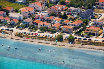 Apartmány Dalija - letecký pohled, Nin, Zadarská riviéra, Chorvatsko