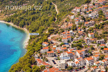 Letovisko Igrane - FKK pláže - letecký pohled, Makarská riviéra, Chorvatsko