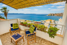 A9 - apartmány Val - terasa u ložnice, Igrane, Makarská riviéra, Chorvatsko