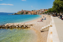 Apartmány Koni - oblázková pláž 130 m od domu - detail, Igrane, Makarská riviéra, Chorvatsko