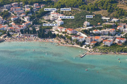 Apartmány Roko - letecký pohled, Omiš - Duće, Chorvatsko