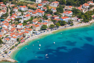 Apartmány Obala - letecký pohled, Zaostrog, Makarská riviéra, Chorvatsko