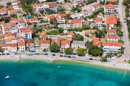 Apartmány Obala - letecký pohled, Zaostrog, Makarská riviéra, Chorvatsko