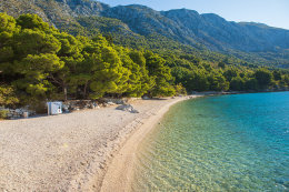 Apartmány Val - východní oblázková pláž (blízko parkoviště), Igrane, Makarská riviéra, Chorvatsko