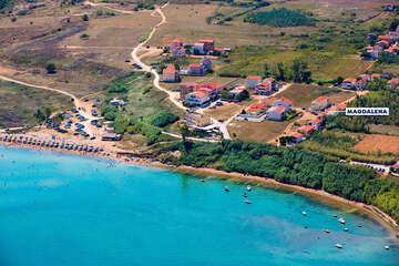 Apartmány Magdalena - letecký pohled, Sabunike, Zadarská riviéra, Chorvatsko