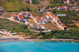 Apartmány Magdalena - letecký pohled, Sabunike, Zadarská riviéra, Chorvatsko