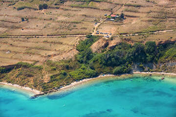 Pag - Sv. Marko - letecký pohled, ostrov Pag, Chorvatsko