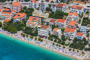 Tučepi - letecký pohled, Makarská riviéra, Chorvatsko