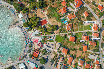 Apartmány Vita - pohled z dronu, Vodice - Blata, Šibenická riviéra, Chorvatsko