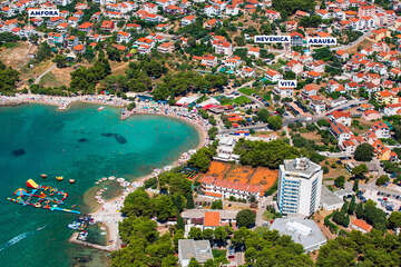 Apartmány Nevenica - letecký pohled, Vodice - Blata, Šibenická riviéra, Chorvatsko