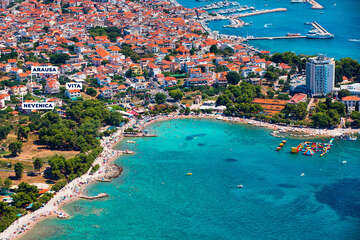 Apartmány Nevenica - letecký pohled, Vodice - Blata, Šibenická riviéra, Chorvatsko