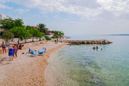 Apartmány Nostalgija - oblázková pláž, Mandre, ostrov Pag, Chorvatsko