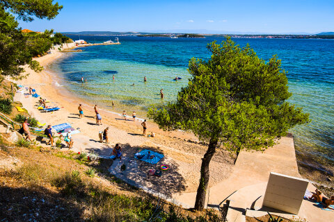 Apartmány Vedrana - písečná pláž Studenac 180 m od domu, Tkon, ostrov Pašman, Chorvatsko