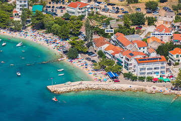 Apartmány Enim - letecký pohled, Promajna, Makarská riviéra, Chorvatsko