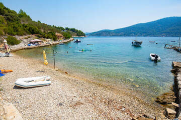 Apartmány Pelargonija - oblázková pláž 90 m od domu, Mikulina Luka, Korčula, Chorvatsko