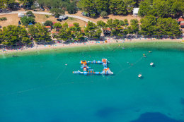 Mobilhome Blato - letecký pohled, Živogošće - Blato, Makarská riviéra, Chorvatsko