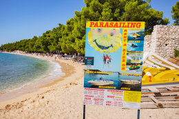 Mobilhome Blato - písčitooblázková pláž, Živogošće - Blato, Makarská riviéra, Chorvatsko