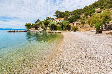 Apartmány Antun - oblázková pláž v zátoce, ostrov Hvar, Chorvatsko