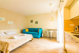 Studio typ "H (2+1)" pro 2–3 osoby, přízemí nebo 1. poschodí